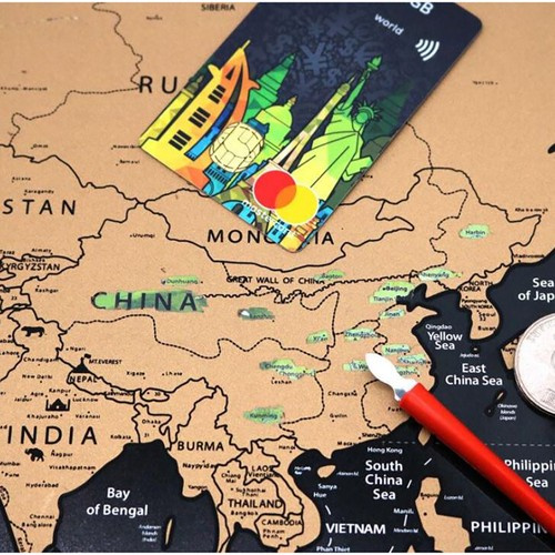 Mapa świata - zdrapka z flagami + akcesoria 23442 - obrazek 5