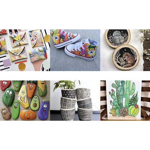 Markery akrylowe- zestaw 12szt. Maaleo 21648 - obrazek 6