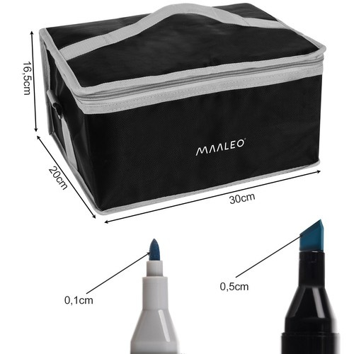 Markery/ pisaki dwustronne - 168 szt. MAALEO 24101 - obrazek 3