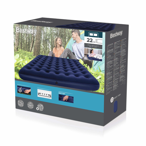 Materac dwuosobowy 203x183x22cm - BESTWAY 67004 - obrazek 4