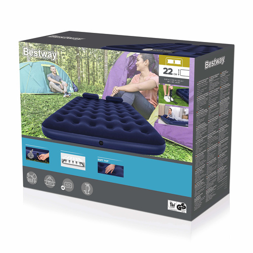 Materac dwuosobowy z pompką - BESTWAY 67374 - obrazek 2