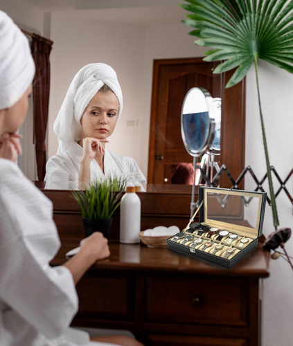 Organizer na zegarki 12 przegródek - obrazek 11