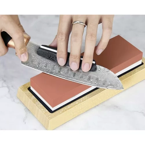 Ostrzałka do Noży Kuchennych Dłut Kamień Wodny Osełka do Ostrzenia + Pasek RUHHY 23763 - obrazek 8