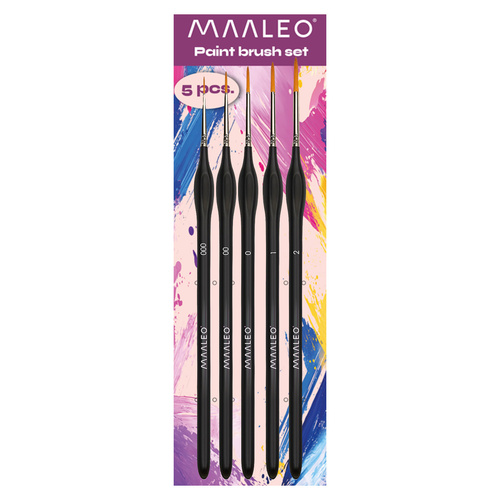 Pędzle do malowania 5 szt.z podstawką Maaleo 26119 - obrazek 2