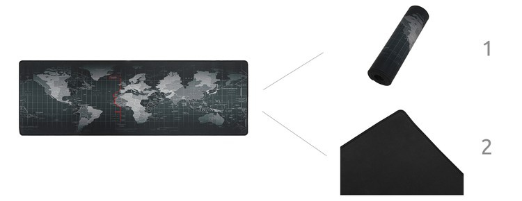 Podkładka pod mysz klawiaturę szara - obrazek 5