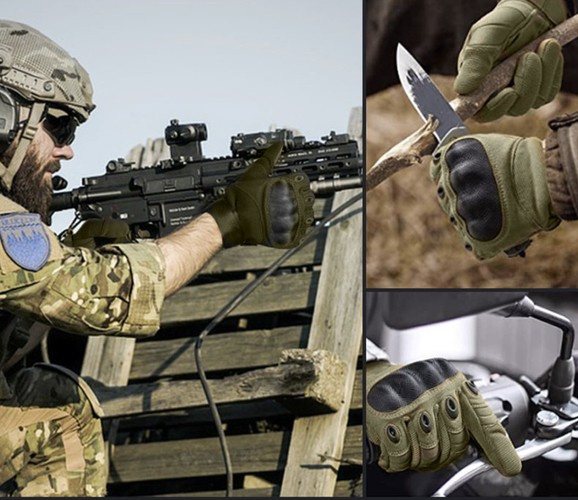 Rękawiczki taktyczne L- khaki Trizand 21771 - obrazek 4