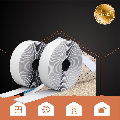 Rzep samoprzylepny biały 5m x 2,5cm Ruhhy 25999 - obrazek 12