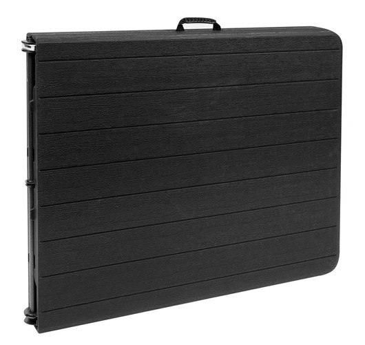 Stół ogrodowy składany czarny 180cm - obrazek 2