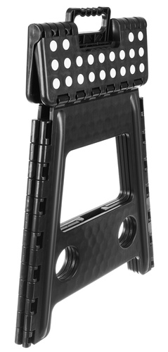 Stołek składany czarno-biały 39cm - obrazek 4