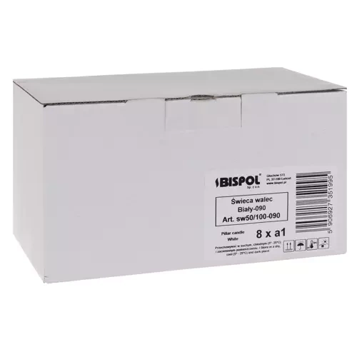 Świeca walec biała - zestaw 8 szt. - obrazek 9