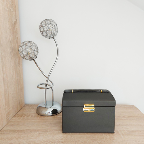 Szkatułka/ kuferek na biżuterię - czarny - obrazek 9