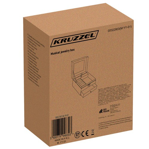 Szkatułka/ kuferek na biżuterię z pozytywką 22903 - obrazek 12