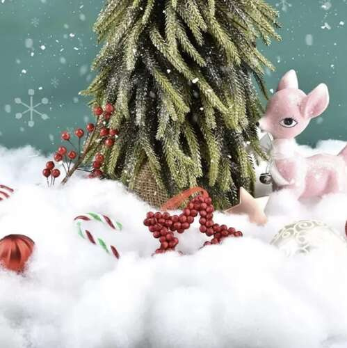 Sztuczny Śnieg Sypki Ozdobny Dekoracyjny Puch do Dekoracji na Święta 1 kg - obrazek 11