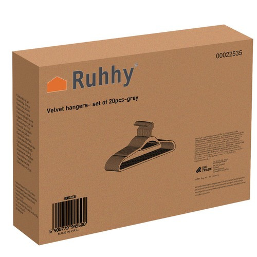 Wieszak na ubrania 20szt.- czarny Ruhhy 22536 - obrazek 14