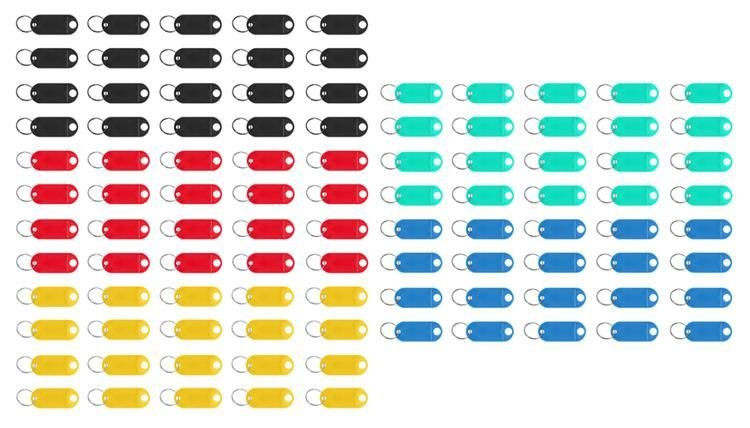 Zestaw brelok/identyfikatory do kluczy 100 szt - obrazek 5