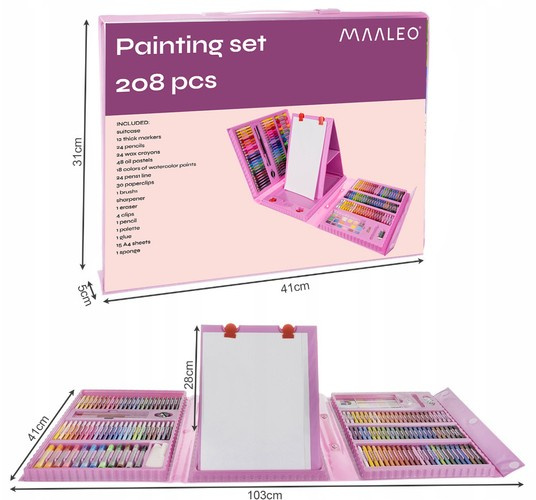 Zestaw do malowania 208 szt. w walizce - obrazek 4