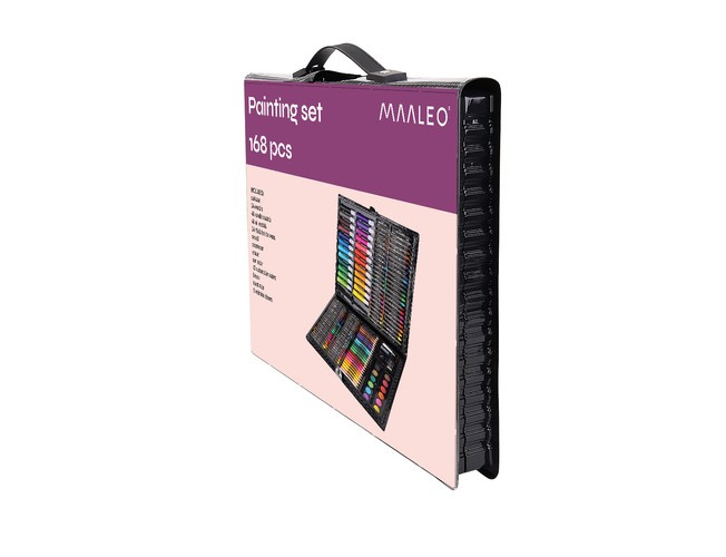 Zestaw do malowania w walizce 168 szt czarny - obrazek 10