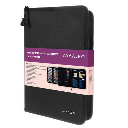 Zestaw do szkicowania 74szt. Maaleo 19178 - obrazek 2