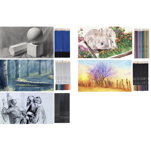 Zestaw do szkicowania 74szt. Maaleo 19178 - obrazek 11