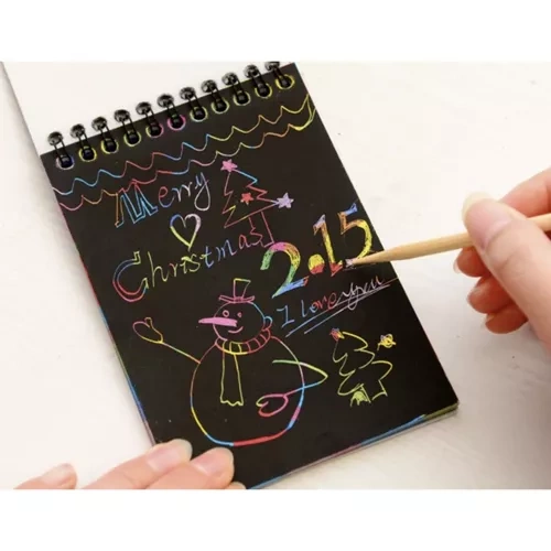 Zestaw kartek do zdrapywania+drewniany rysik 22449 - obrazek 8