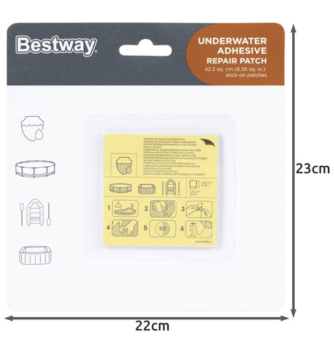 Zestaw łatek naprawczych do basenu - BESTWAY 62091 - obrazek 5