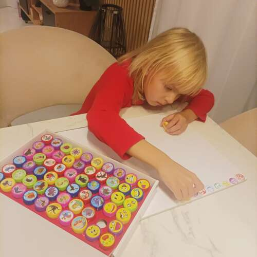 Zestaw pieczątek stempelków 60 szt.22388 - obrazek 10