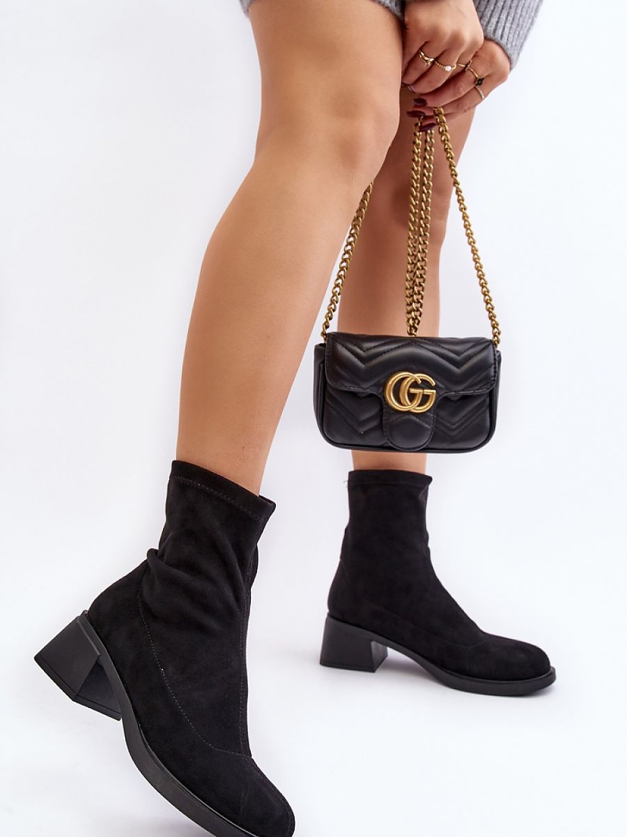 Botki Model Aphroteia 23BT35-6449 Black Zamsz - Step in style - obrazek 2