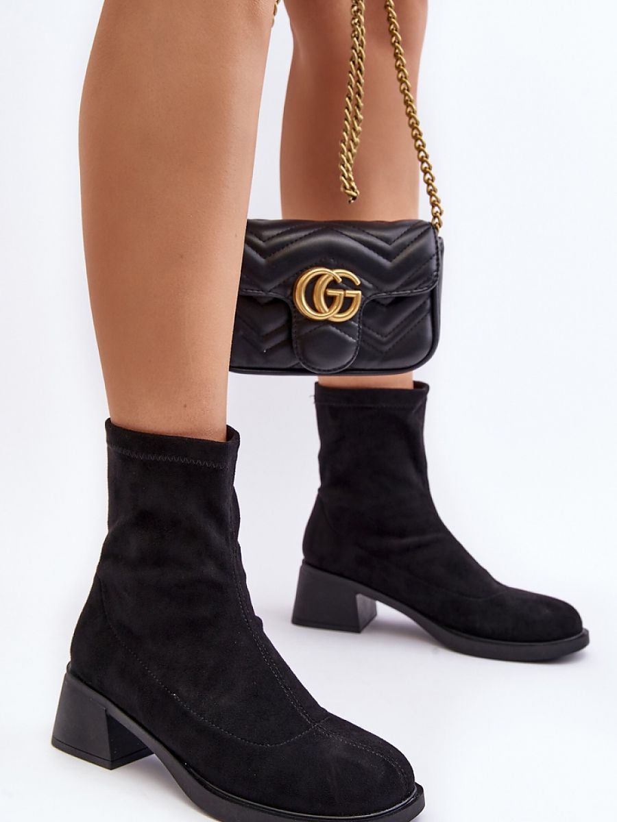 Botki Model Aphroteia 23BT35-6449 Black Zamsz - Step in style - obrazek 3