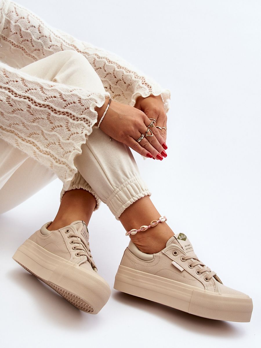 Trampki Model Lee Cooper LCW-24-31-2181 Beige - Step in style - obrazek 3