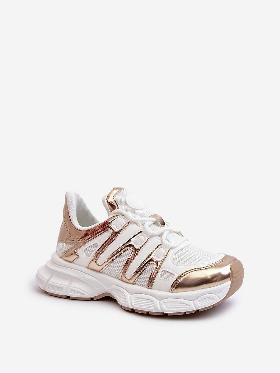 Buty Sportowe Model Ahmani NB633P White/Gold - Step in style - obrazek 2