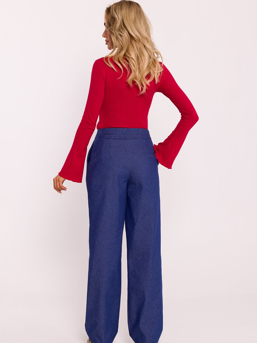 Spodnie Damskie Model MOE799 Blue - Moe - obrazek 2