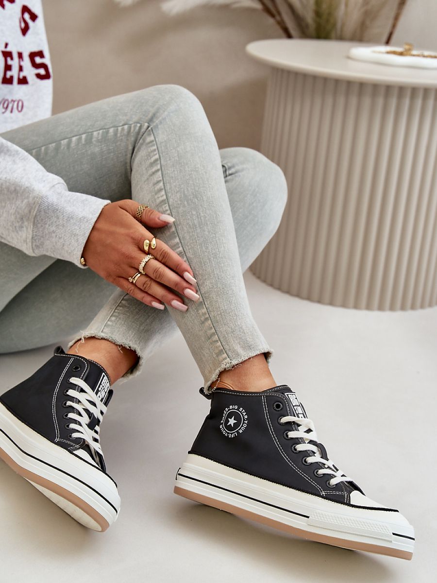 Trampki Model Big Star OO274062 Black - Step in style - obrazek 3