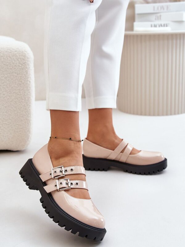 Półbuty Model Terione 3231 Beige Lakier - Step in style