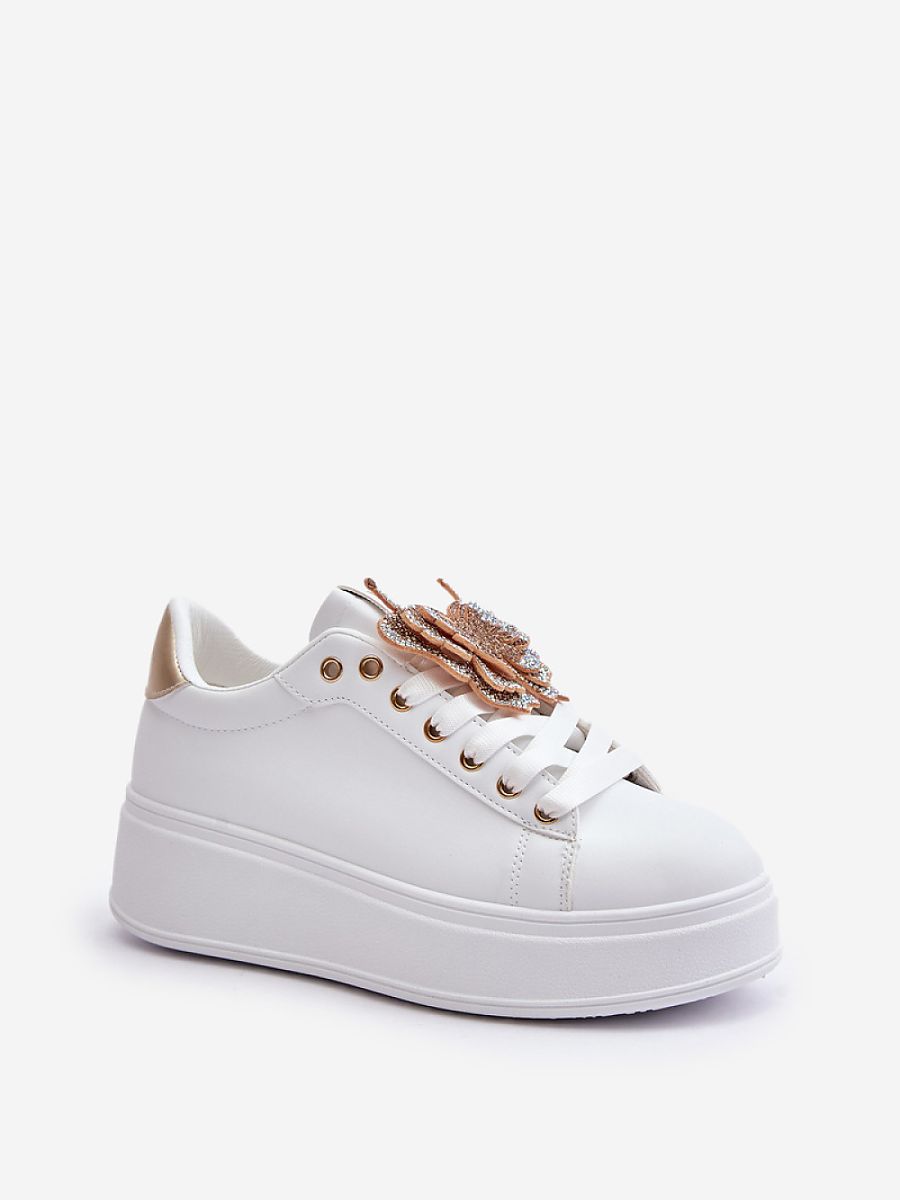 Buty Sportowe Model Naritevia YY-23 White/Gold - Step in style - obrazek 2