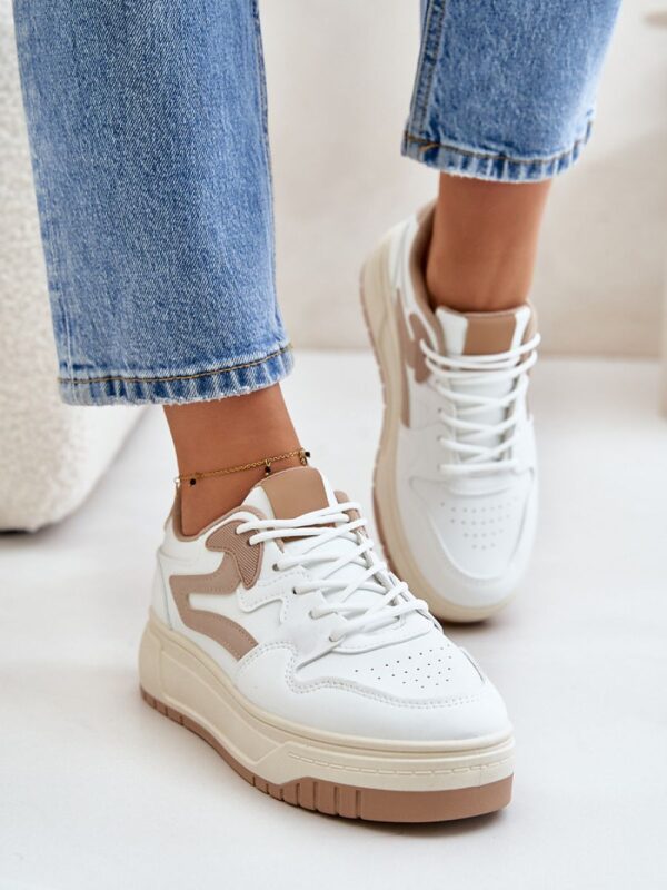 Buty Sportowe Model Henizore 1W-N3 White/Beige - Step in style