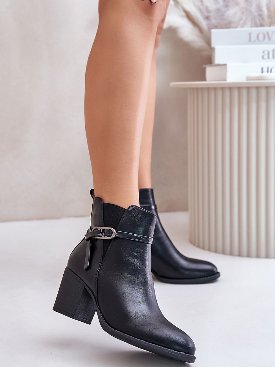 Botki Model Zinithia ASA250-2 Black - Step in style