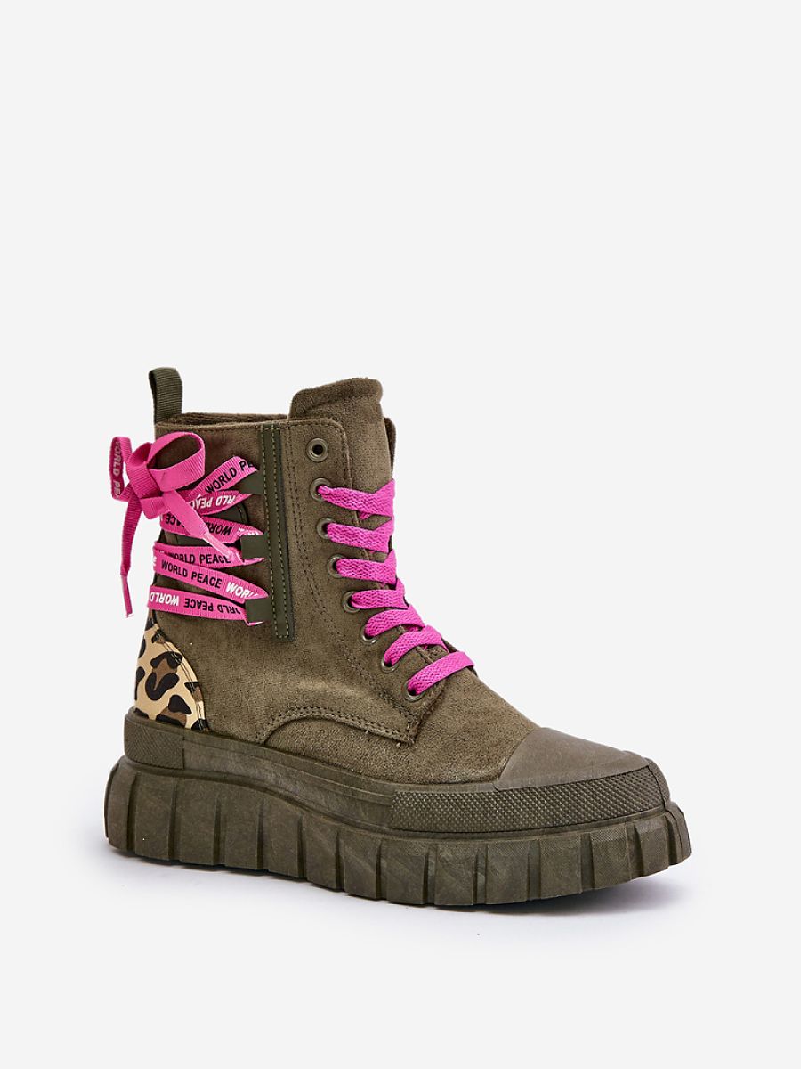 Botki Model Edidda 24BT26-7378 Panterka/Green - Step in style - obrazek 2