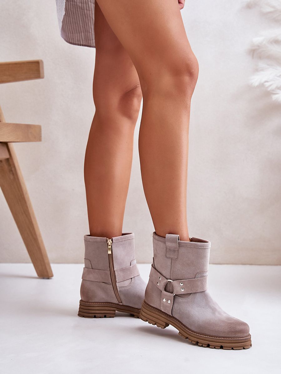 Botki Model Lewski 3610 Cappuccino Zamsz - Step in style - obrazek 3