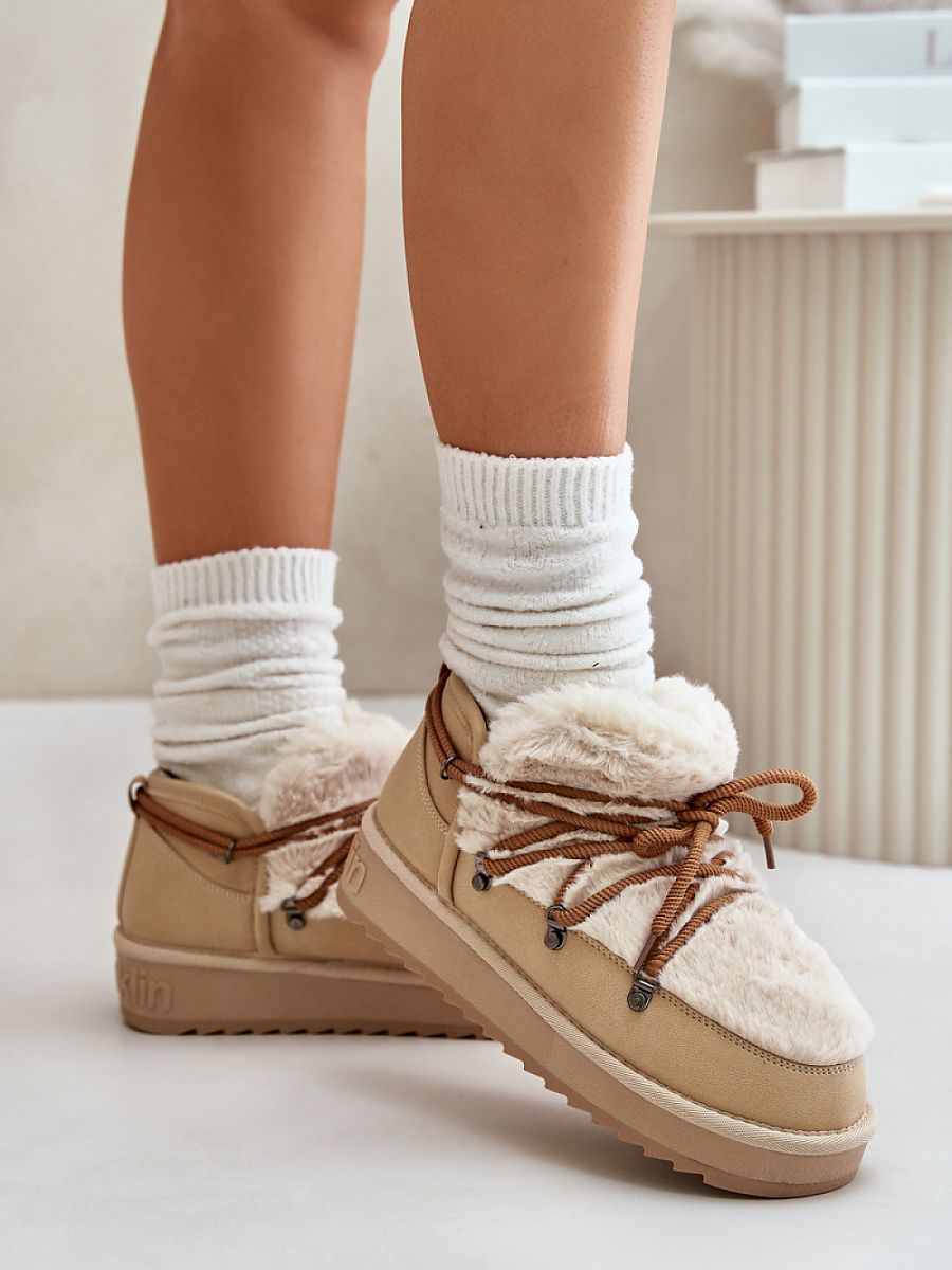 Śniegowce Model D.Franklin DFSH370011 Beige - Step in style - obrazek 3