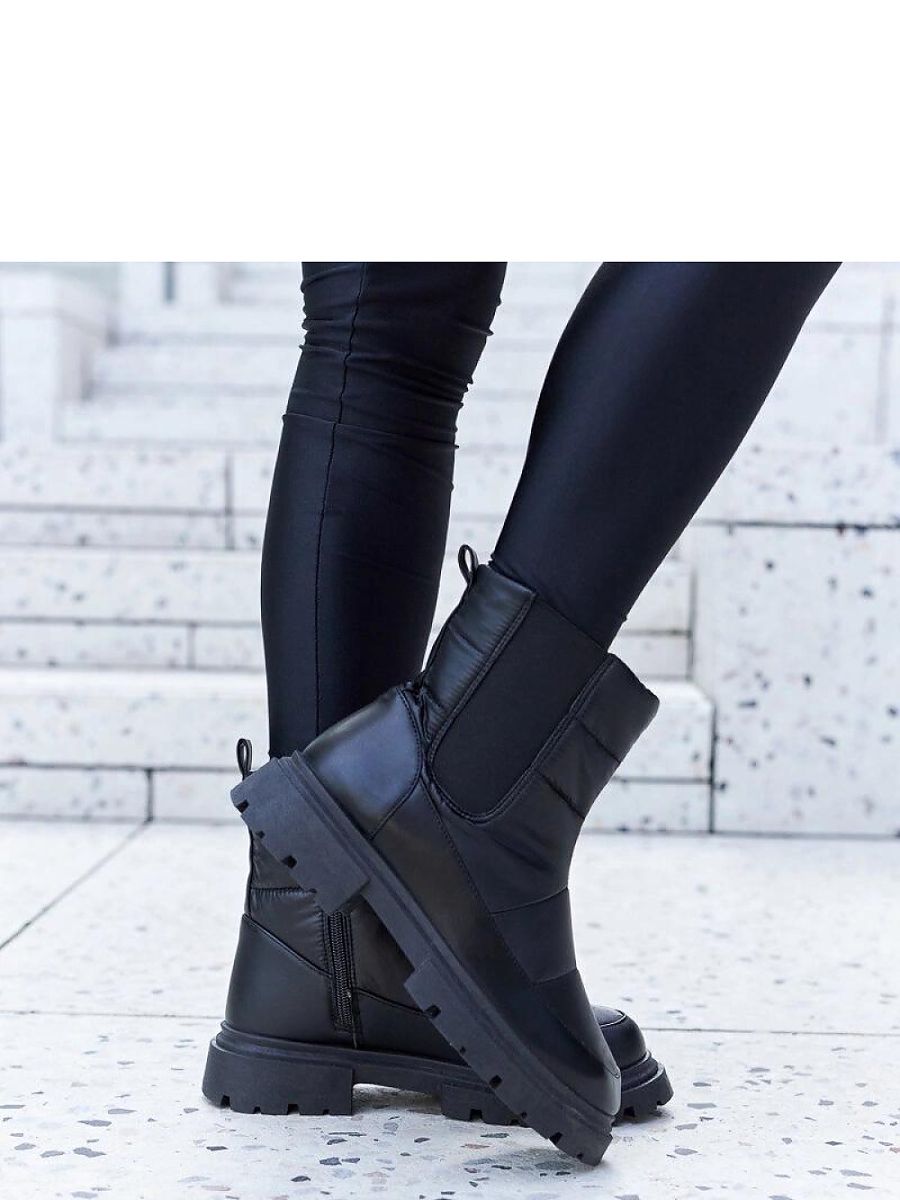 Czarne ocieplane śniegowce Galvani - Solea - obrazek 2