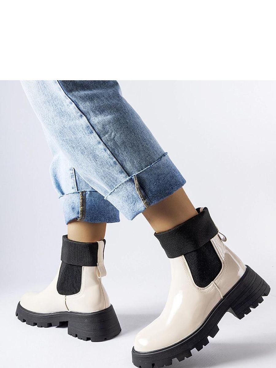 Beżowe wsuwane botki workery Breolungi - Solea - obrazek 3