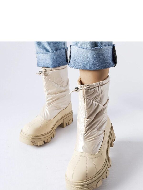 Beżowe śniegowce ze ściągaczem Cendrillon - Solea