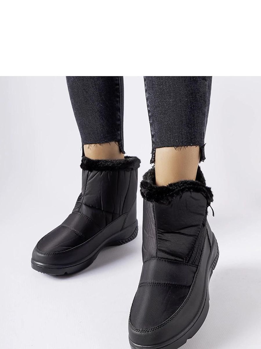 Czarne ocieplane śniegowce z suwakiem Judithe - Solea - obrazek 3