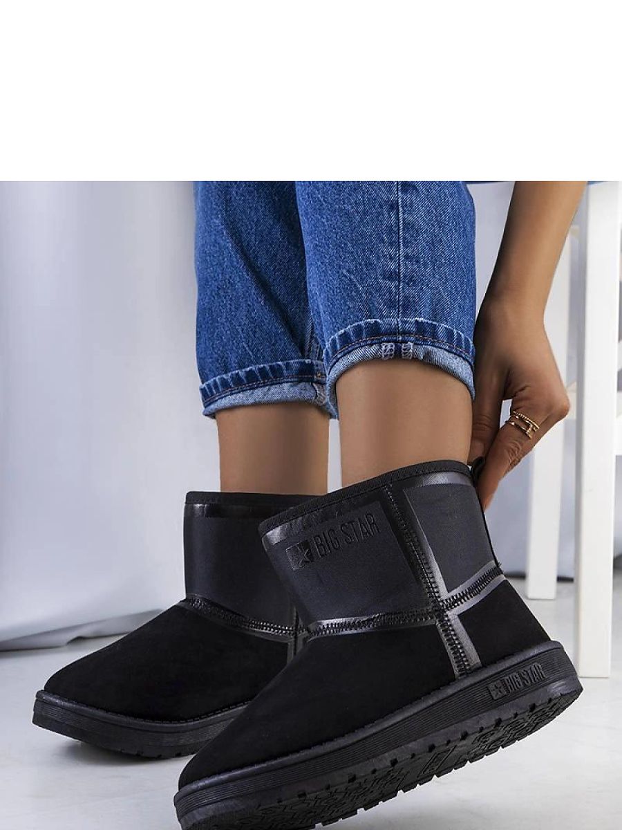 Czarne śniegowce damskie KK274614-906 - Solea - obrazek 2