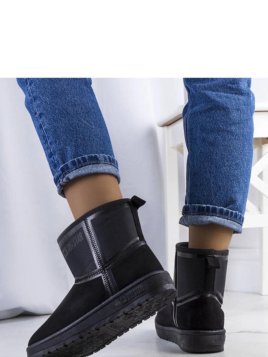 Czarne śniegowce damskie KK274614-906 - Solea - obrazek 3