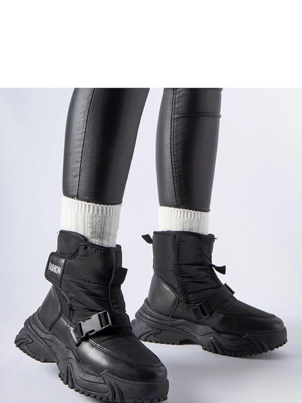 Czarne ocieplane śniegowce na rzep Mernicco - Solea