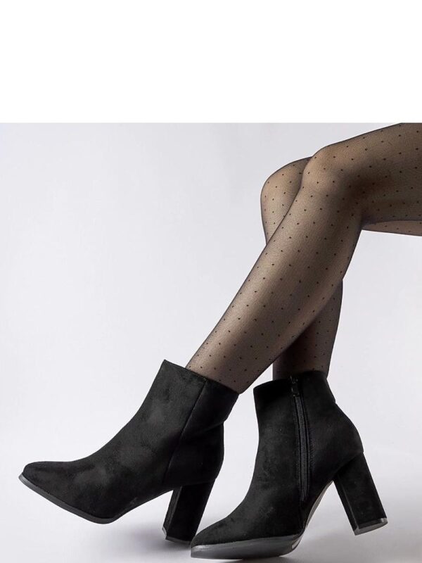 Czarne botki na słupku Torricelli - Solea