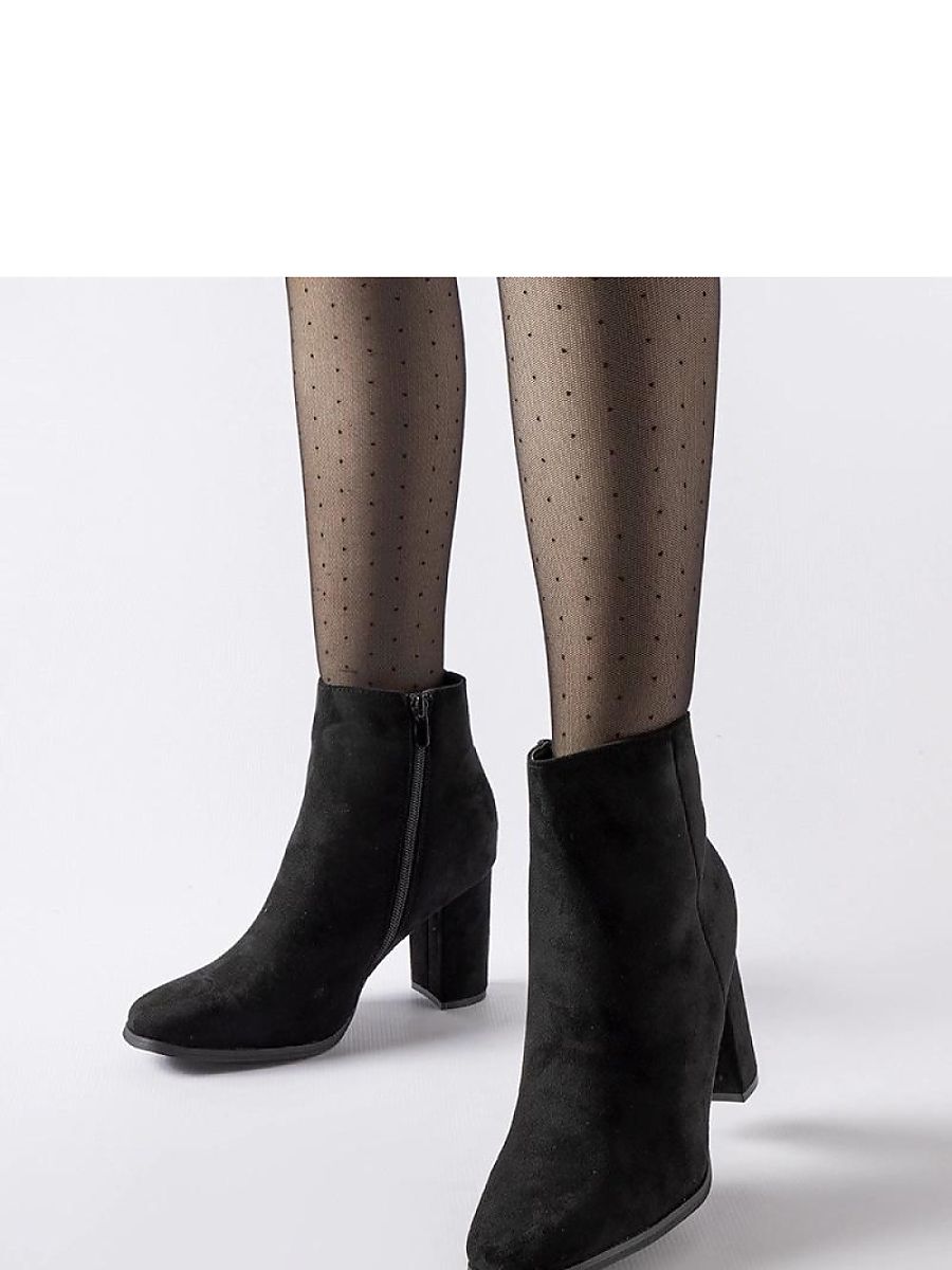 Czarne botki na słupku Torricelli - Solea - obrazek 2