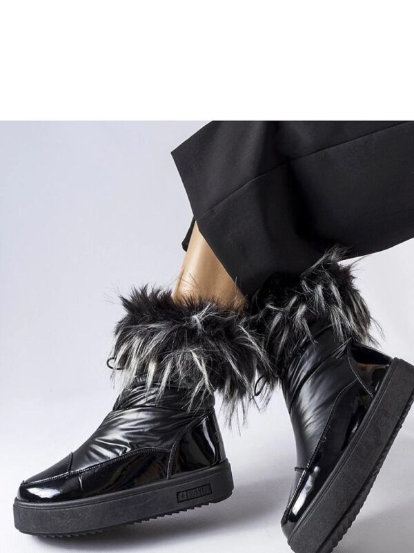 Czarne ocieplane śniegowce MM274379 - Solea