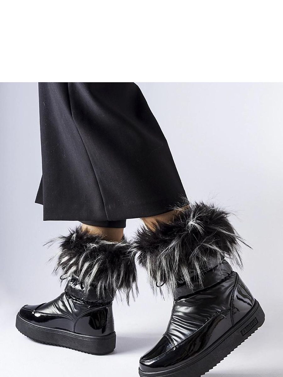 Czarne ocieplane śniegowce MM274379 - Solea - obrazek 3